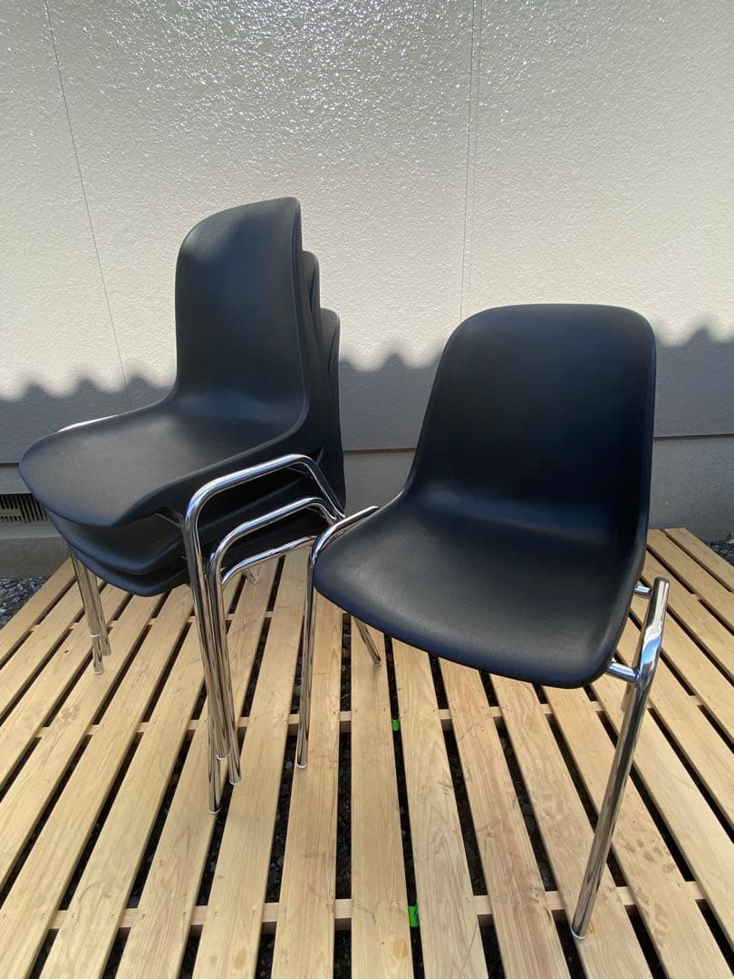 MOD ELENA イタリア パイプ椅子 スタッキングチェア レトロ　4脚セット