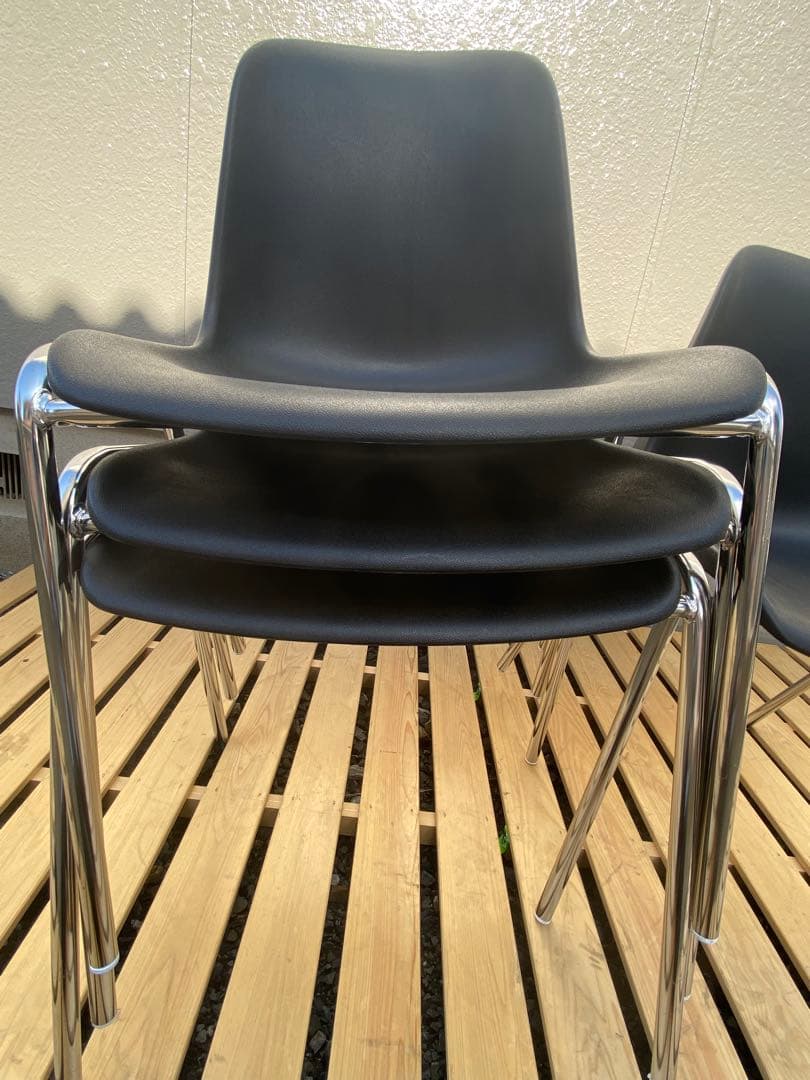 MOD ELENA イタリア パイプ椅子 スタッキングチェア レトロ　4脚セット