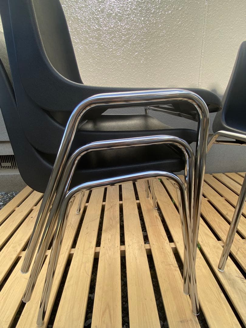 MOD ELENA イタリア パイプ椅子 スタッキングチェア レトロ　4脚セット