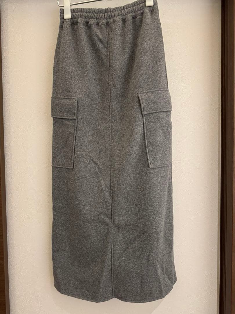 AP STUDIO ウォームスウェットカーゴスカートグレー