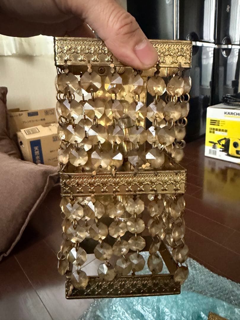 【当時物・サロンバス仕様】壁掛けシャンデリア 2個セット 観光バス取り外し品