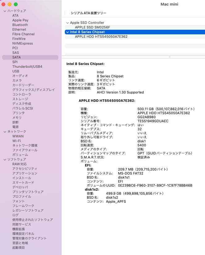 Macデスクトップ Mac mini 2014 i5