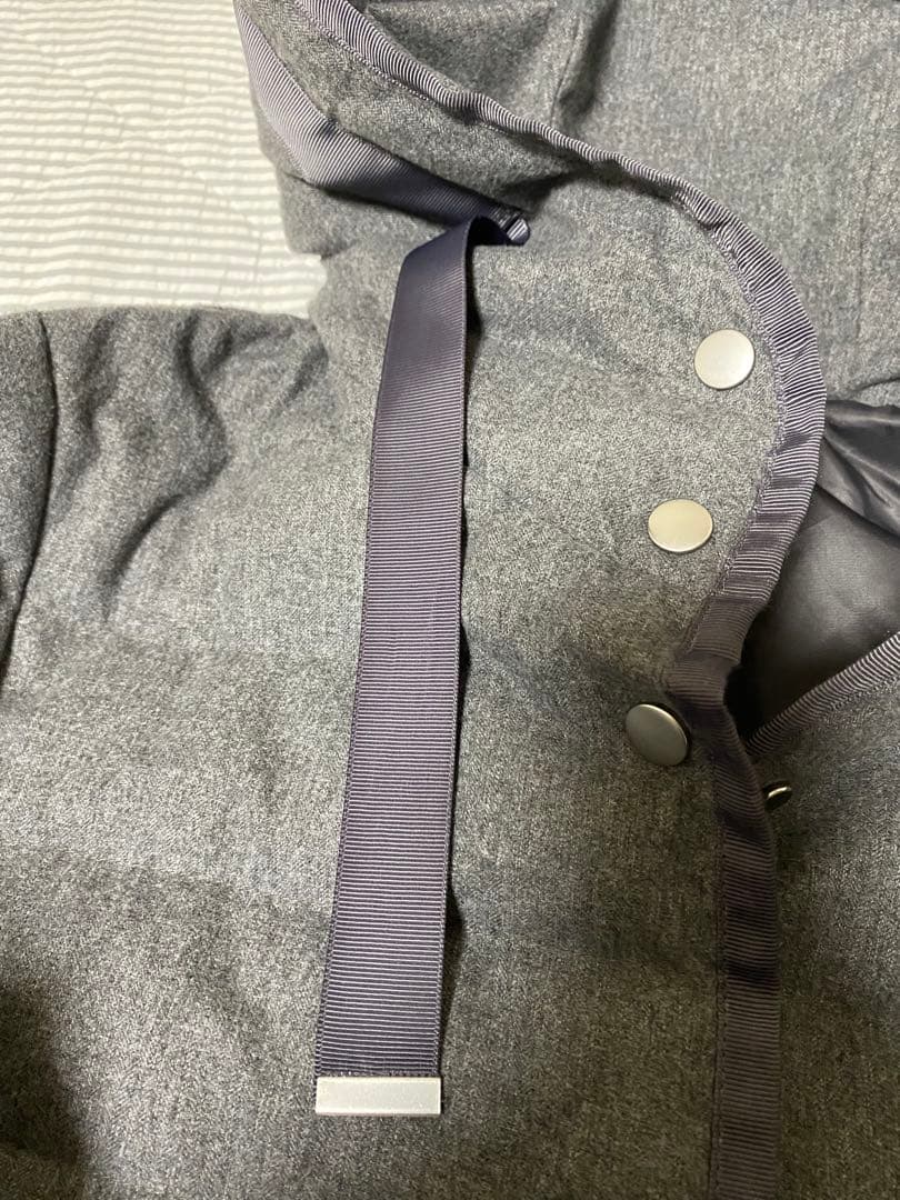 ドゥクラッセ 人気商品　グログラン使い フード付ダウンコート XL 大きいサイズ