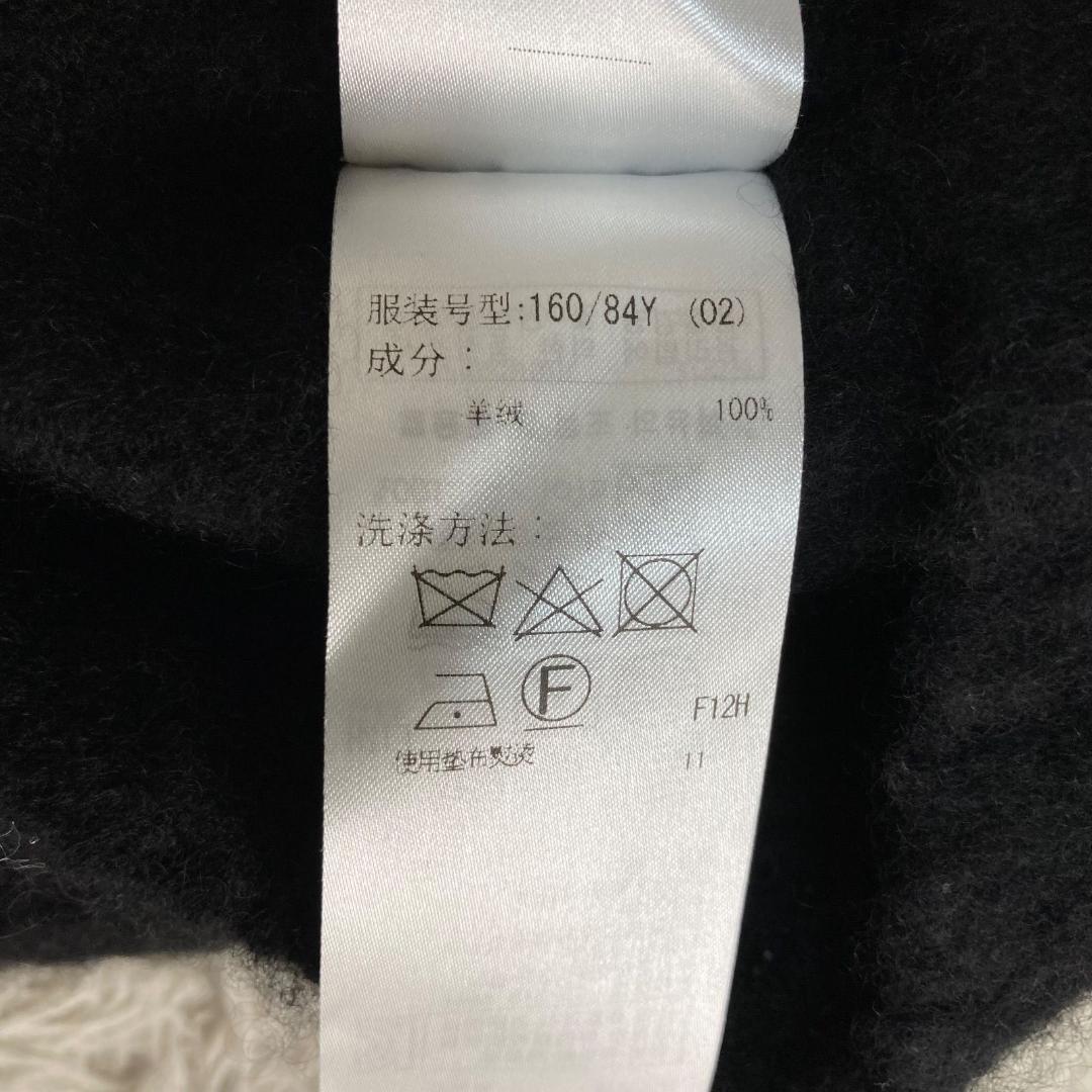 16676✨エイトン M カシミヤ100% クルーネック ニット ブラック