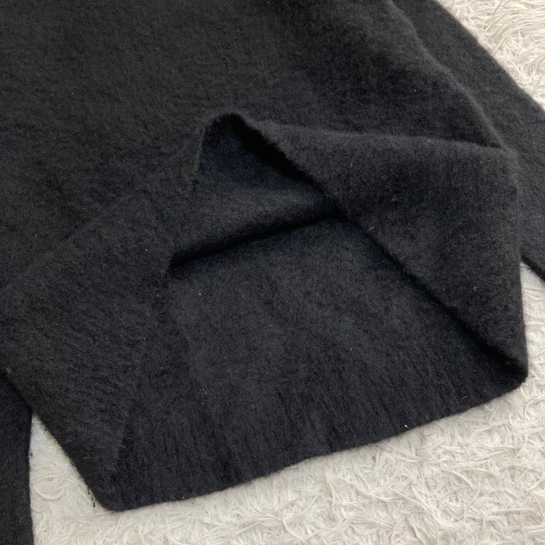 16676✨エイトン M カシミヤ100% クルーネック ニット ブラック