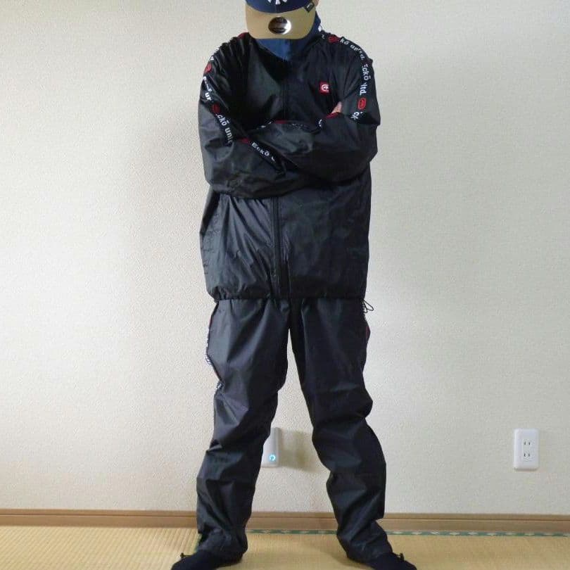 エコーアンリミテッド　ナイロンジャケット　セットアップ　ブラック　上下L