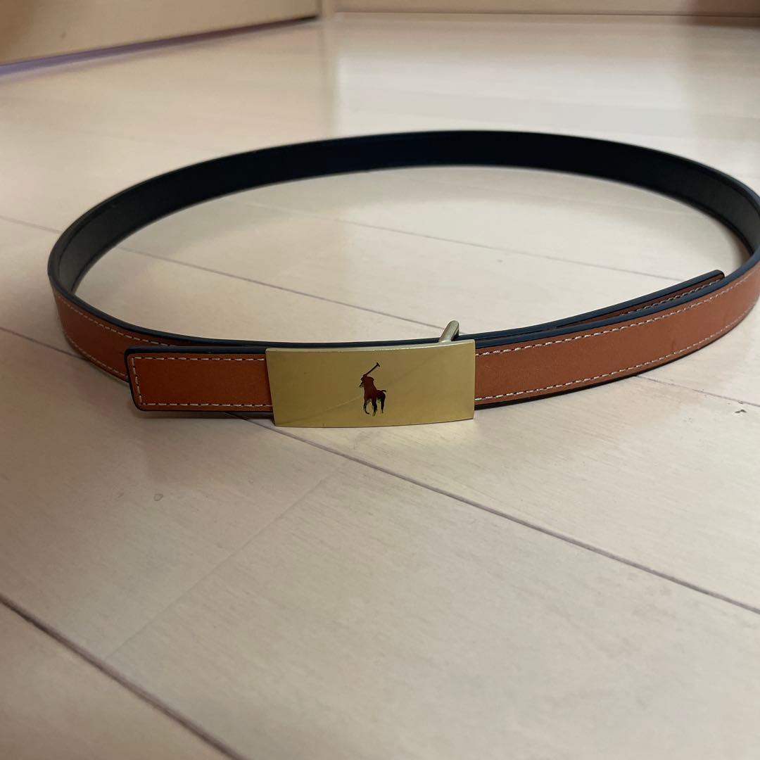 ポロラルフローレン Polo ID リバーシブルヴァケッタレザーベルト