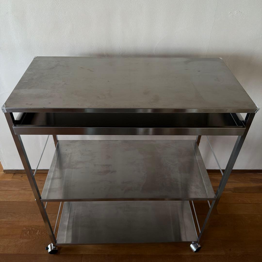 ステンレス作業台ワゴン 引き出し1杯タイプ 幅73.5cm　日本製