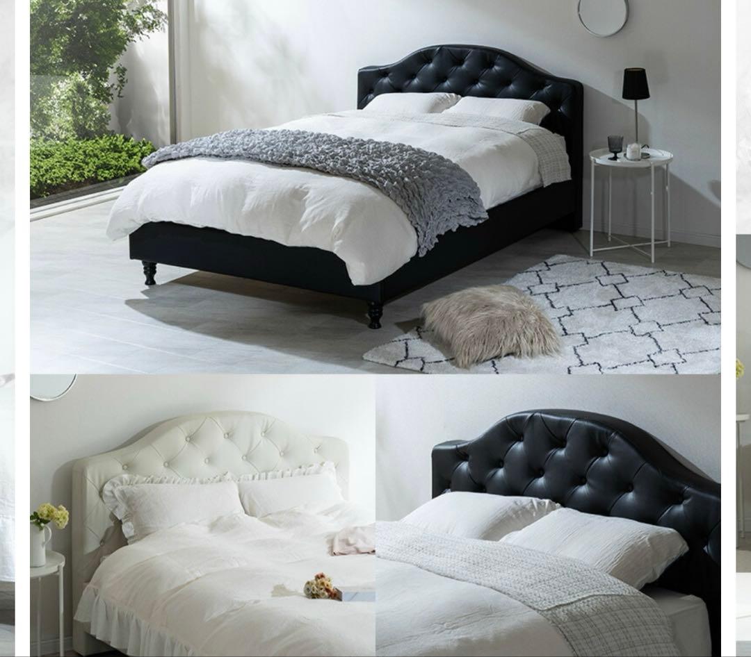 1/25まで！キルティング　ブラックベッド　格安