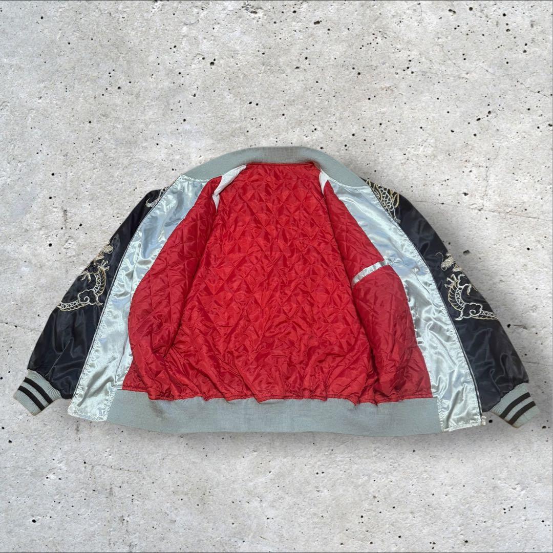 日本製 スカジャン 龍刺繍 3L 中綿入り 和柄 スーベニアジャケット