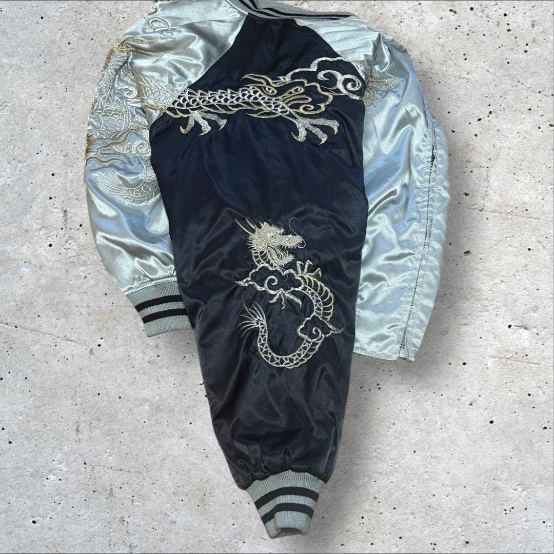 日本製 スカジャン 龍刺繍 3L 中綿入り 和柄 スーベニアジャケット