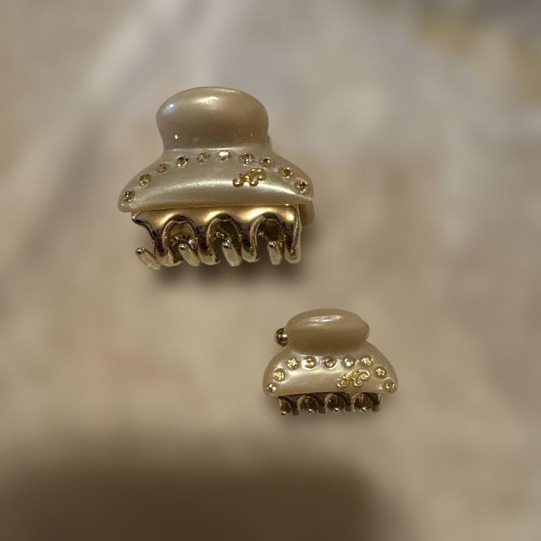 acca クリスタルヘアクリップ2個セット