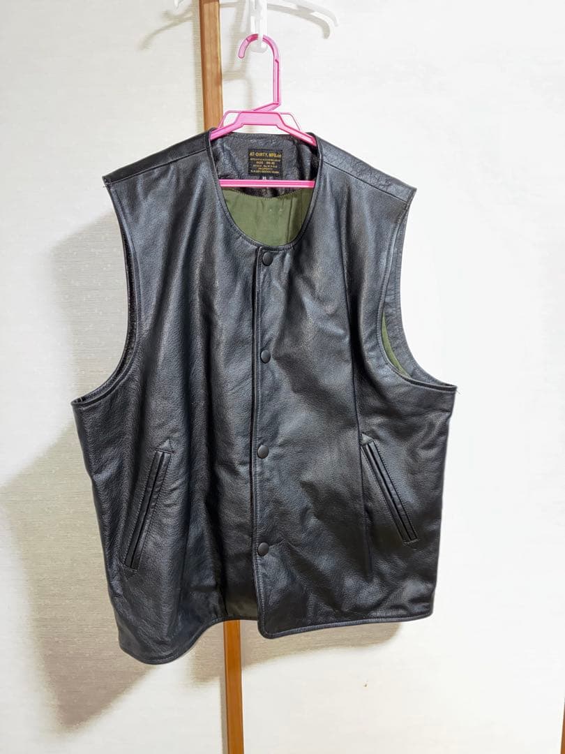 AT-DIRTY Jerkin Leather Vest XL おまけ付き