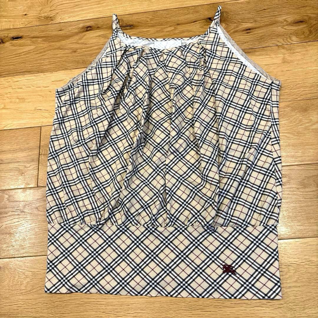【バーバリーブルーレーベル】✳︎かわいいノバチェック柄キャミソール✳︎38size