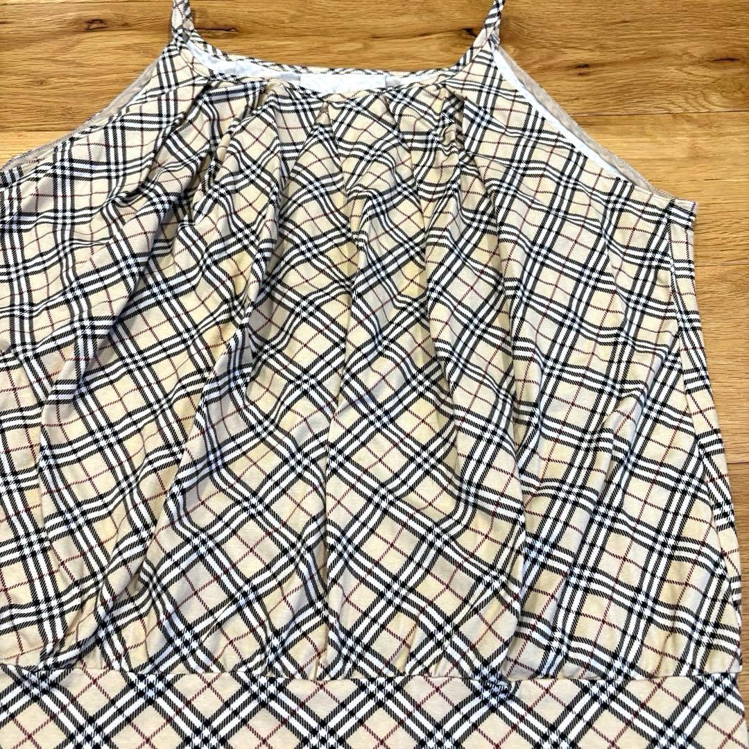 【バーバリーブルーレーベル】✳︎かわいいノバチェック柄キャミソール✳︎38size