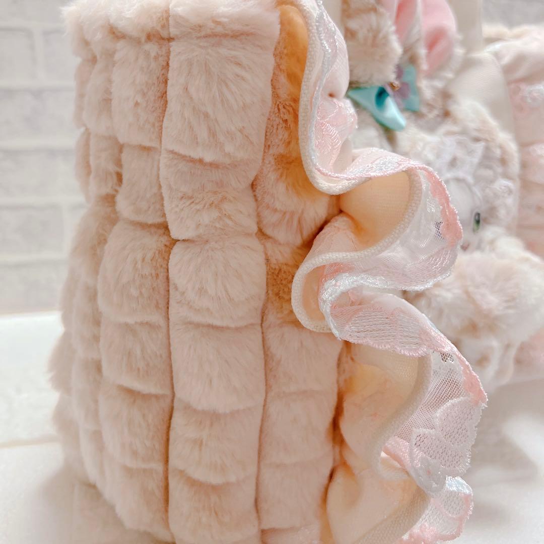 コヤンイサムチョン ヒョウ柄 猫 フリルトートバッグ レース