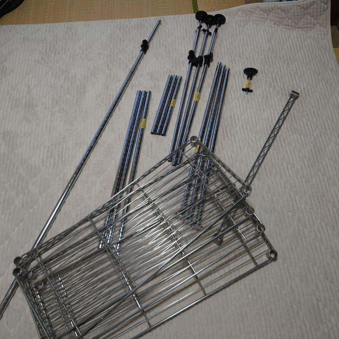 スチールラック4段　ルミナス　SLIM　テンション付き