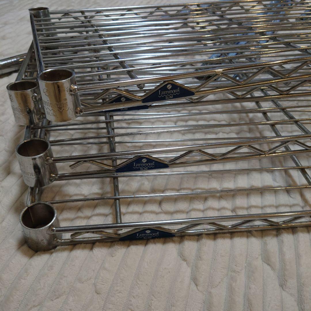 スチールラック4段　ルミナス　SLIM　テンション付き