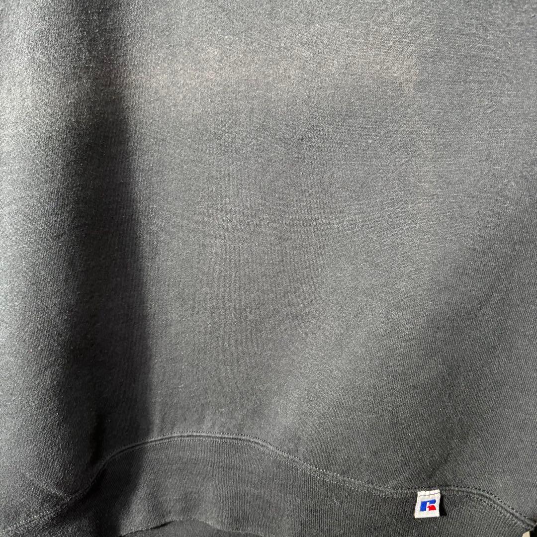 Y*u様 希少 90s USA製 RUSSELL PLAIN 無地 前V ブラッ