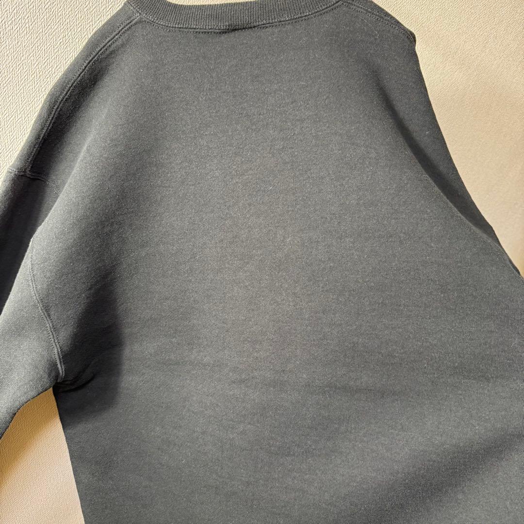 Y*u様 希少 90s USA製 RUSSELL PLAIN 無地 前V ブラッ