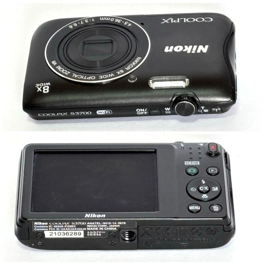 【美品】Nikon coolpix S3700 ニコン　デジカメ　SDカード付