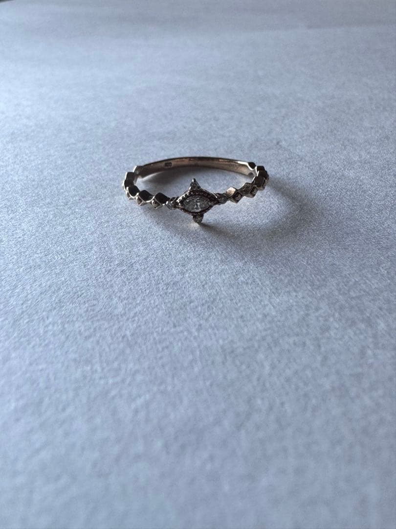 K10イエローゴールド ダイヤモンドリング 10号