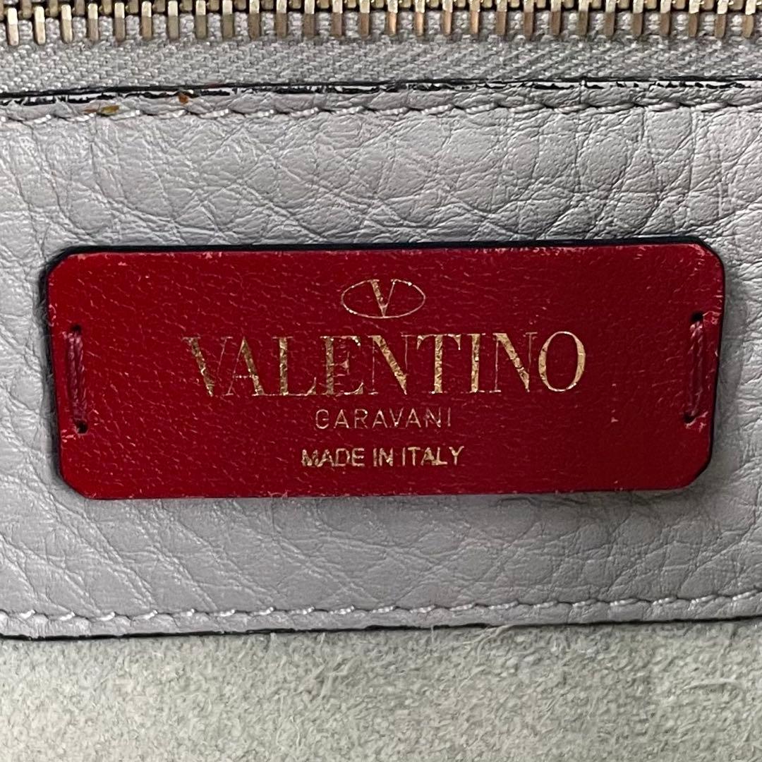 美品 ヴァレンティノガラヴァーニ レザー 2WAY ショルダーバッグ スタッズ