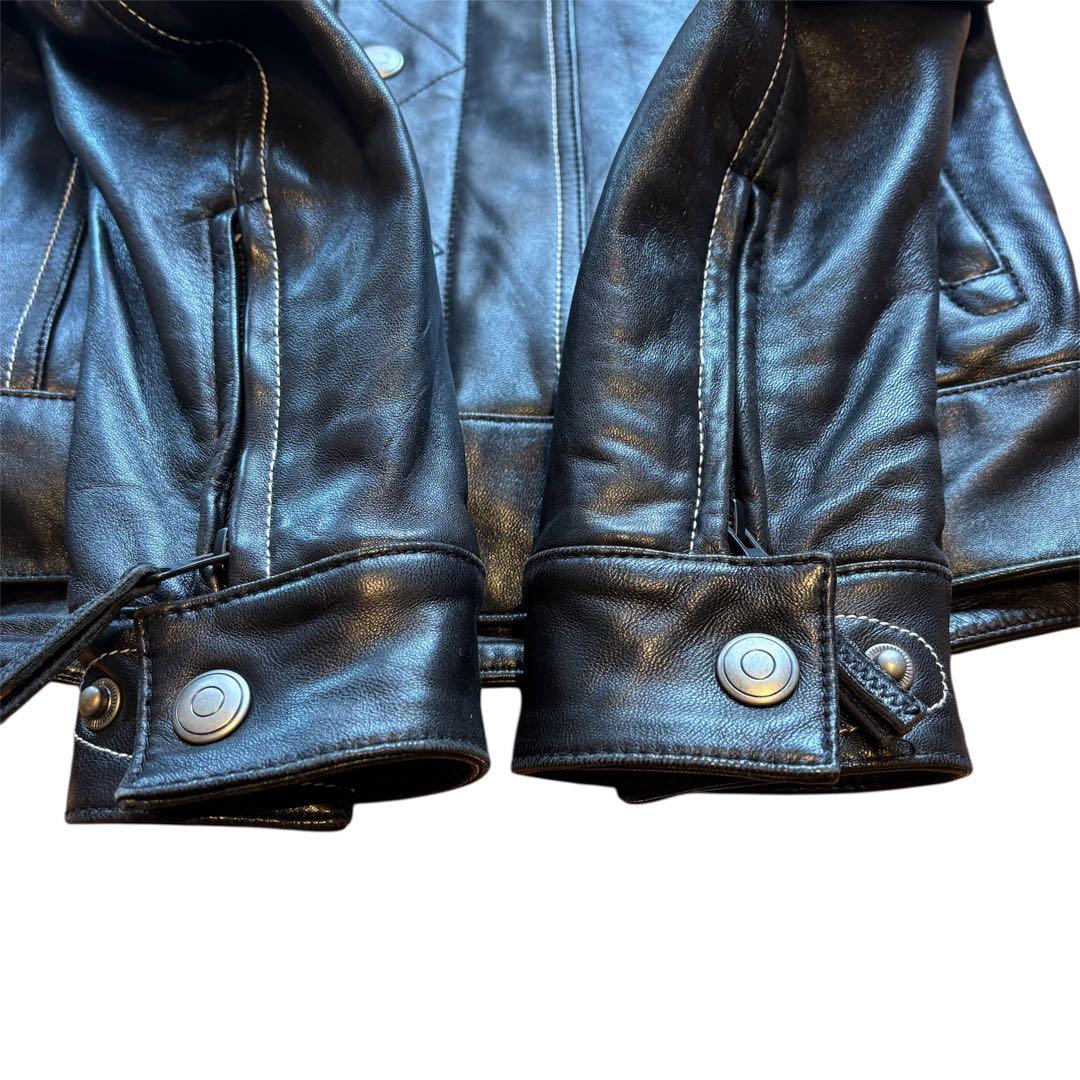 限定価格✨UNIONJAP ラムレザージャケット L 黒ライダース キルティング