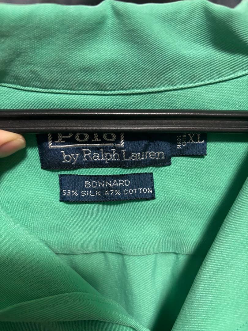 Oblivio様専極美品90s ラルフローレ BONNARD完全無地長袖シャツ