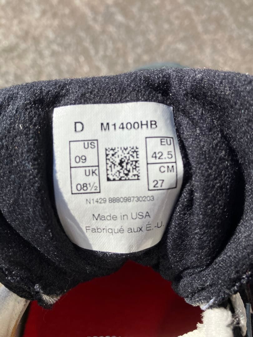 ヒ*キ様 New Balance M1400HB ブラック/レッド US9