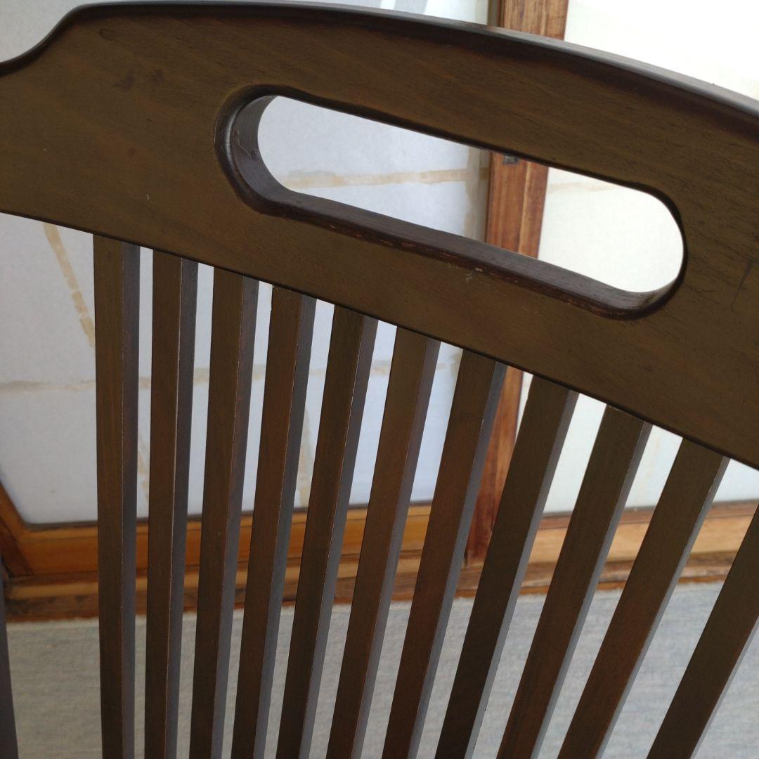 【飛騨家具】ダークブラウン ロッキングチェア アンティーク家具　レトロ