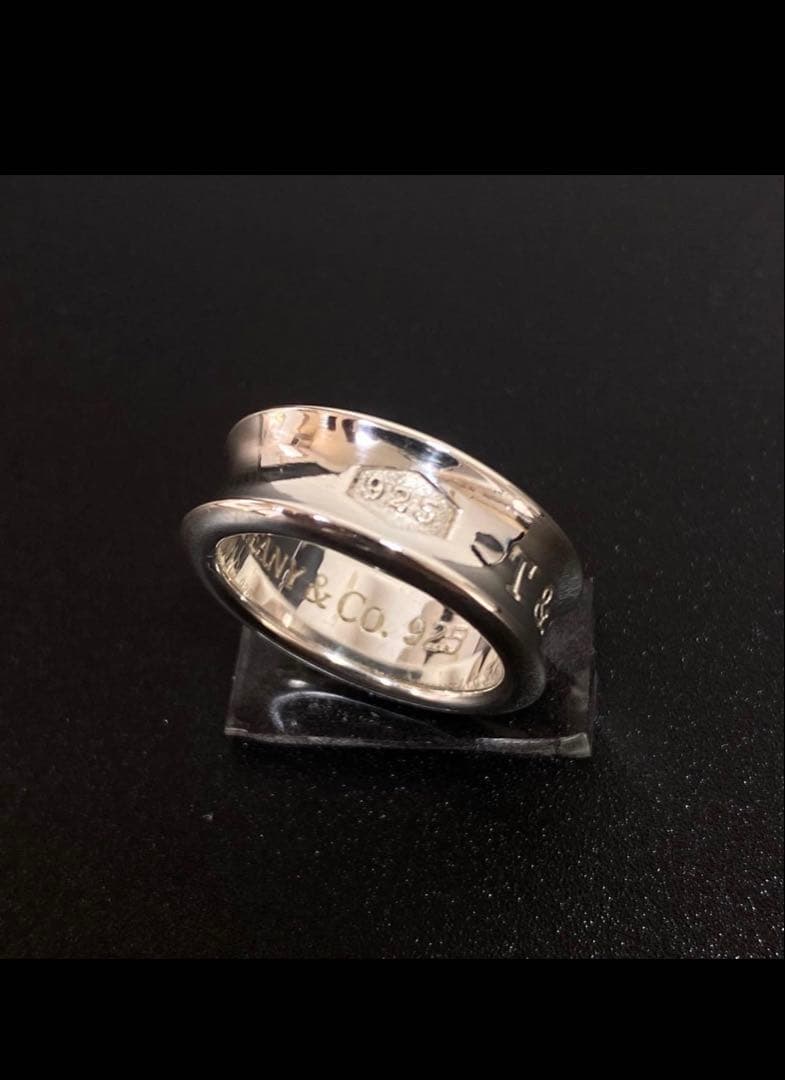 【美品✨】TIFFNY&Co.／ティファニー　ナローリング　シルバーリング　８号