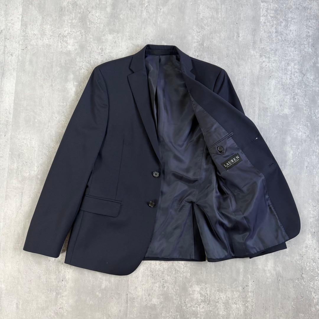 未使用品 ローレンラルフローレン ウールセットアップスーツ ネイビー レディース