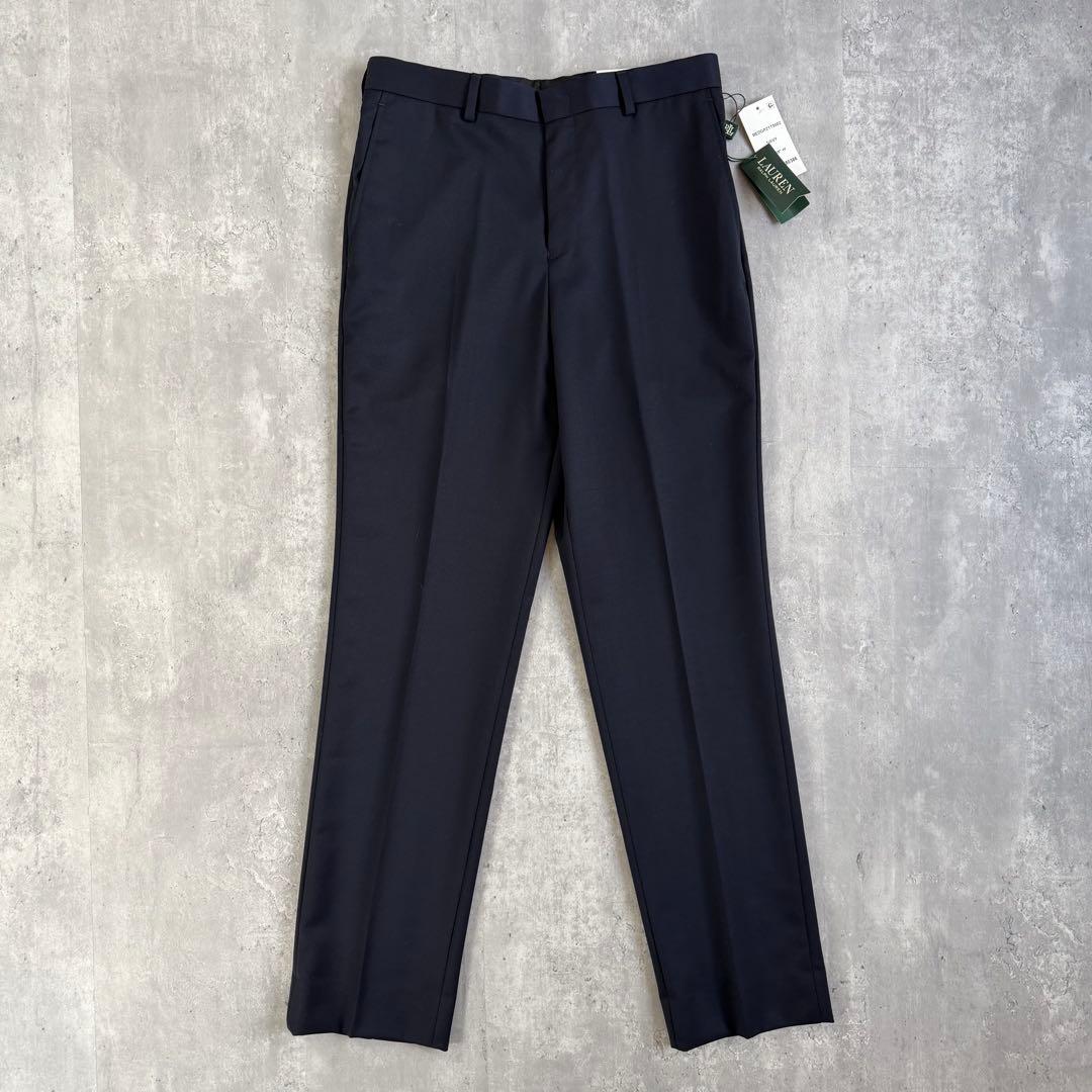 未使用品 ローレンラルフローレン ウールセットアップスーツ ネイビー レディース