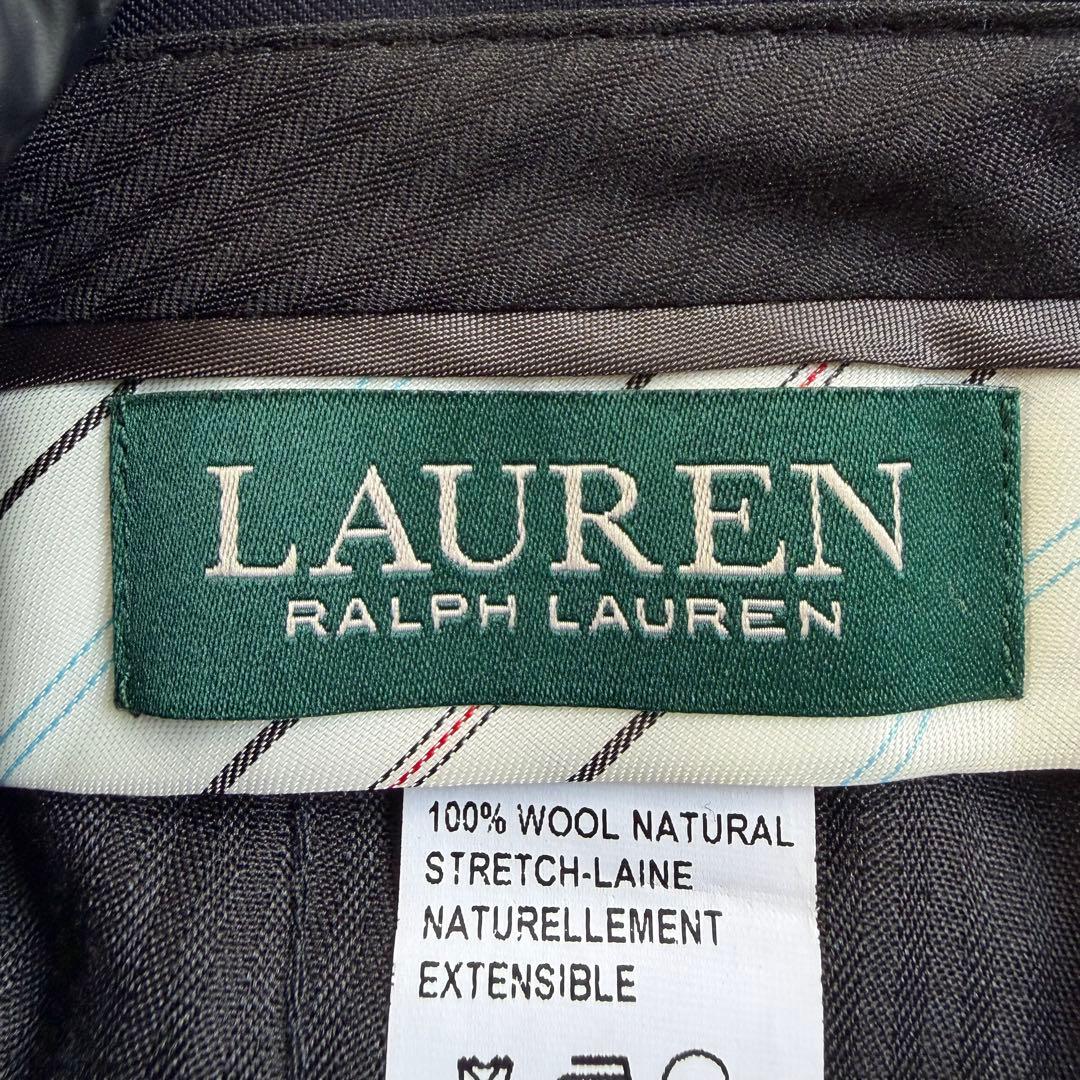 未使用品 ローレンラルフローレン ウールセットアップスーツ ネイビー レディース