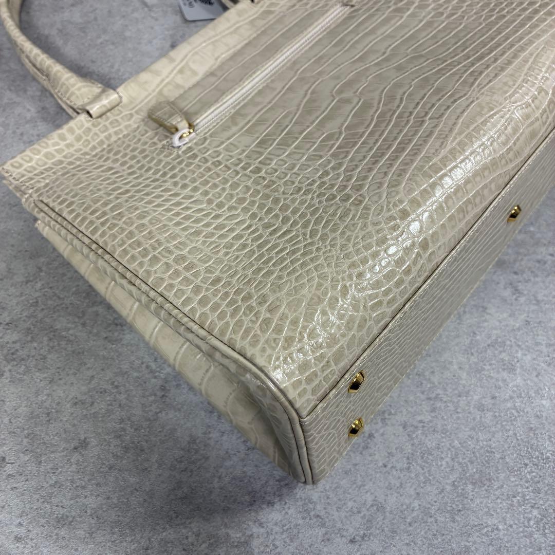 l*t様 未使用✨HAMANO 濱野皮革工藝　クロコ　フォーマル バッグ