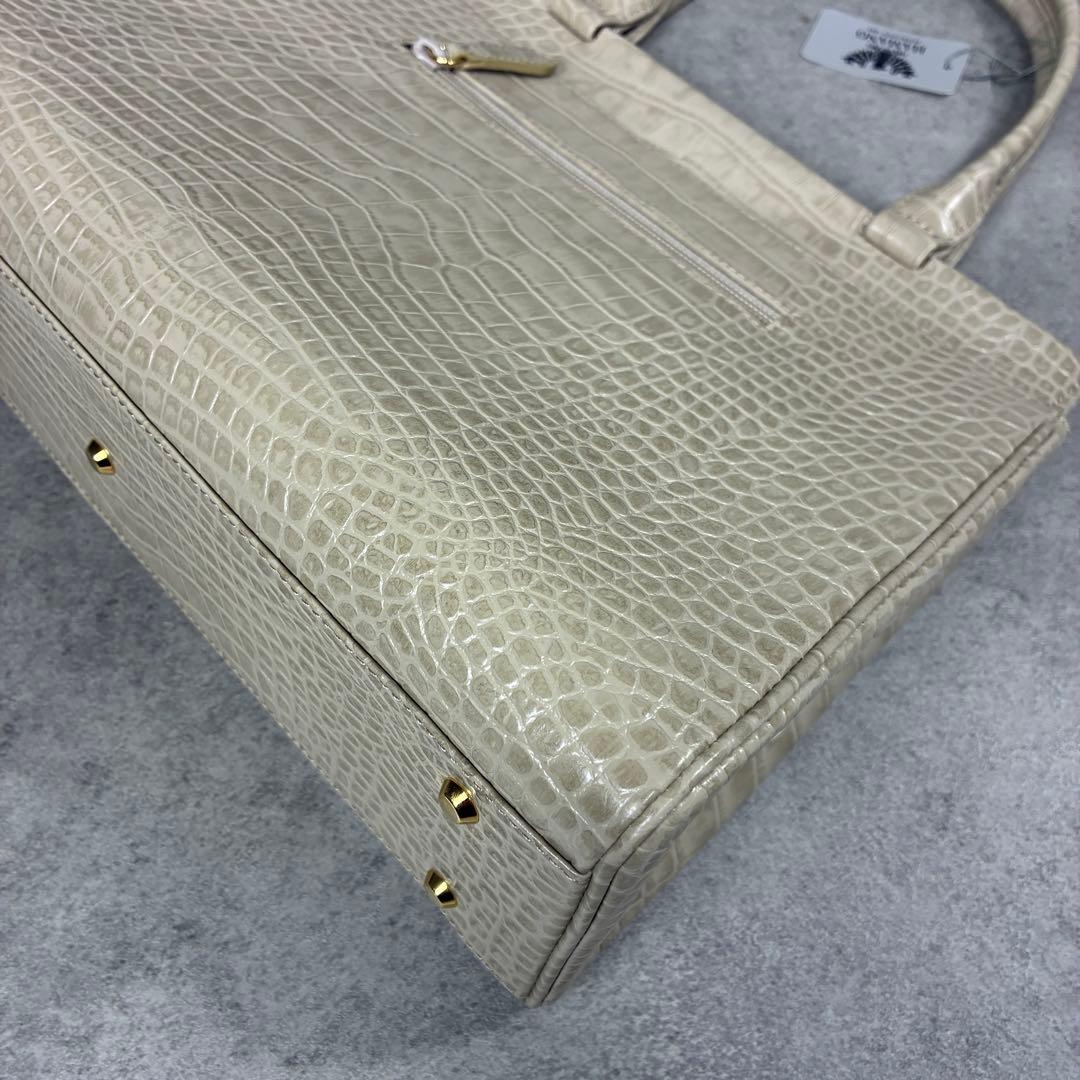 l*t様 未使用✨HAMANO 濱野皮革工藝　クロコ　フォーマル バッグ