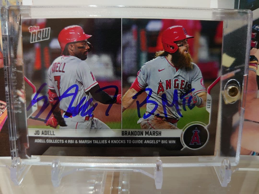 直筆サイン topps now JO ADELL BRANDON MARSH