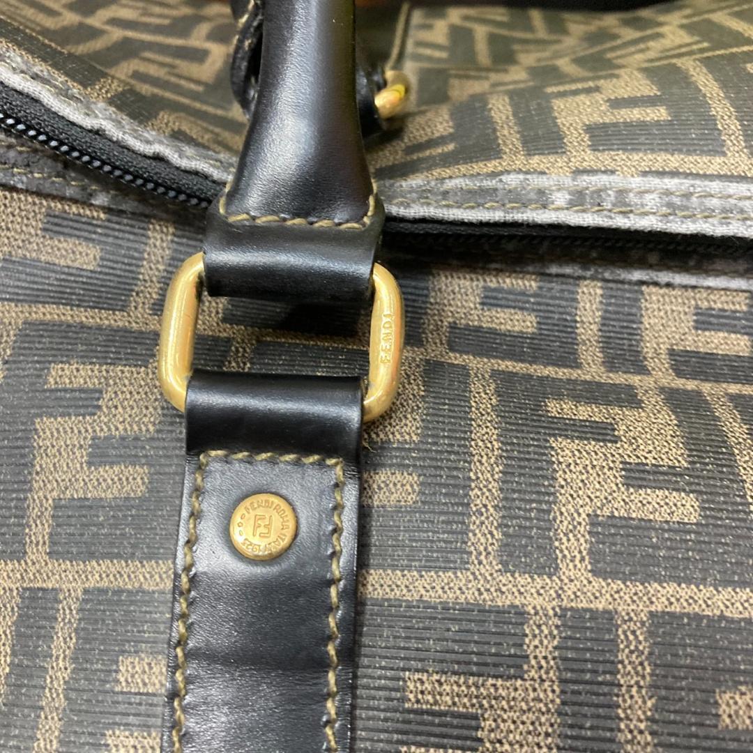 ▼FENDI フェンディ　ズッカ　ボストンバッグ　ヴィンテージ