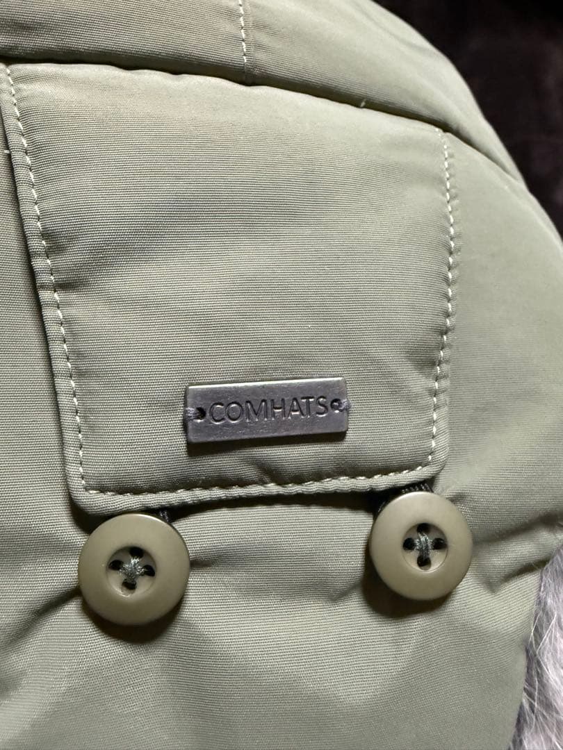 本物 ラビットファー フライトキャップ ビンテージ カーキ COMHATS 米軍