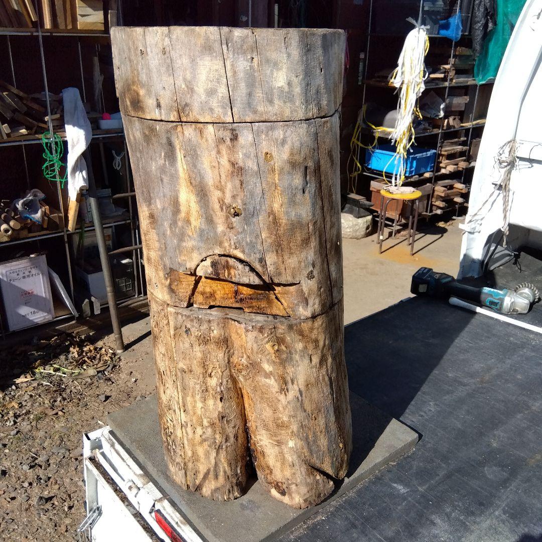 天然木製(桐材)円筒形採集道具 桐 丸洞 みつばち捕獲兼用飼育箱