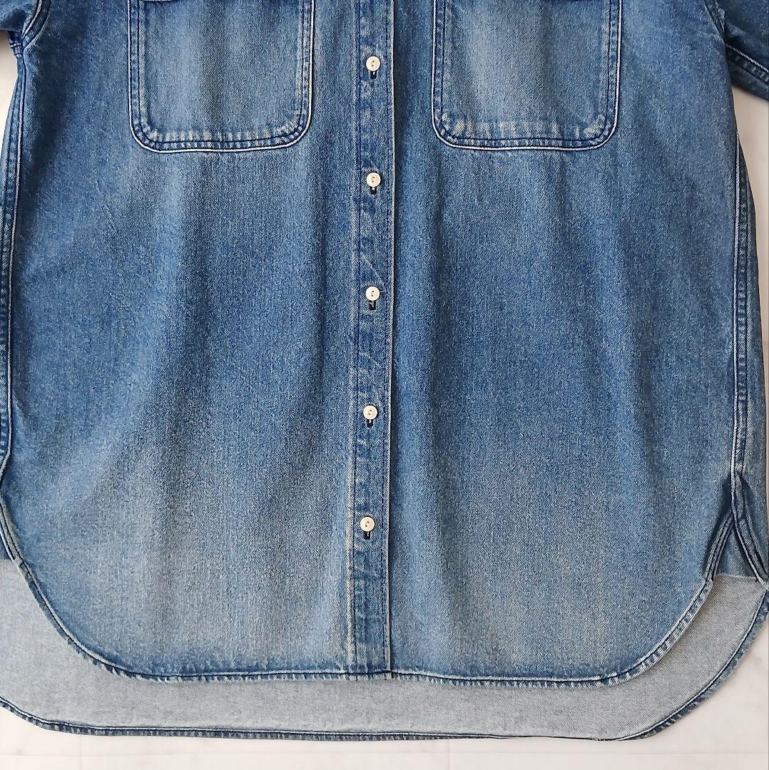 美品 ガリャルダガランテ 洗える デニムオーバーシャツ ジャケット ブルー系