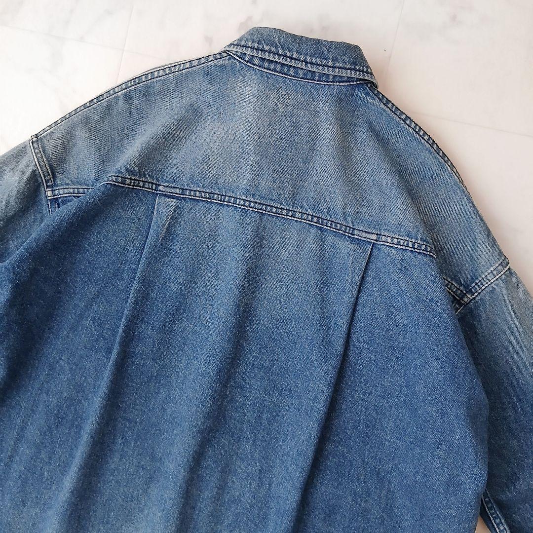 美品 ガリャルダガランテ 洗える デニムオーバーシャツ ジャケット ブルー系