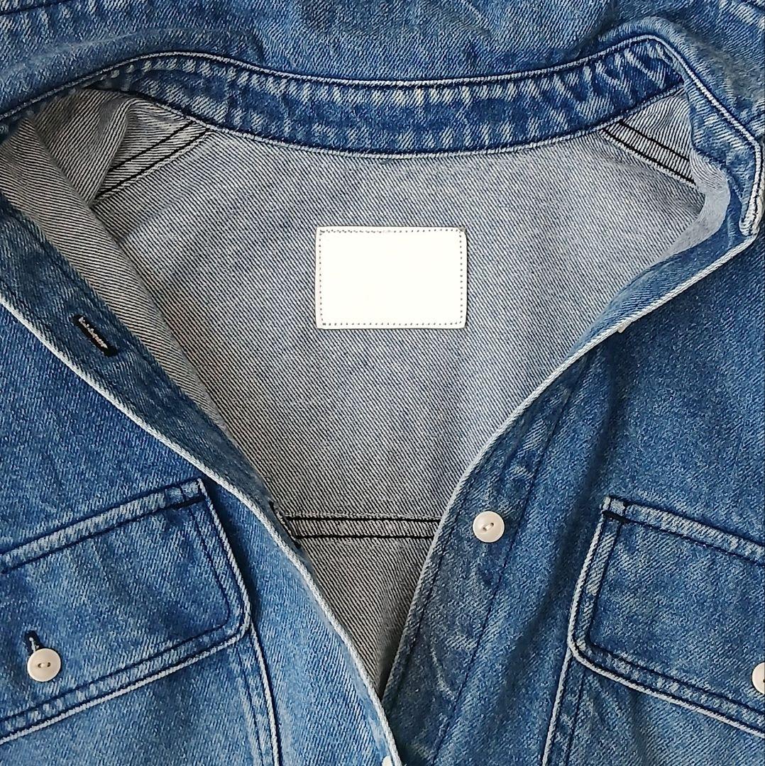 美品 ガリャルダガランテ 洗える デニムオーバーシャツ ジャケット ブルー系