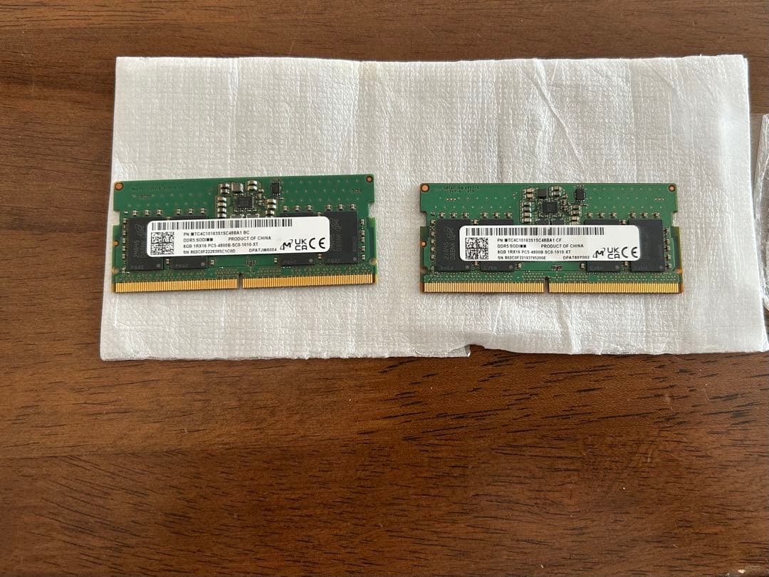 メモリー ddr5 4800hz 8x2 16gb