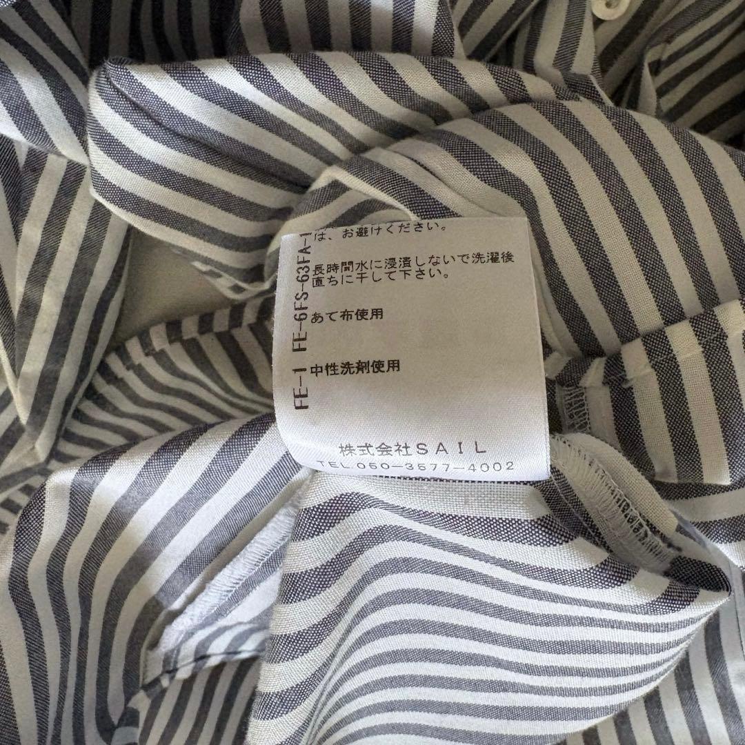 セブンテン ストライプ シャツ エンブレム刺繍