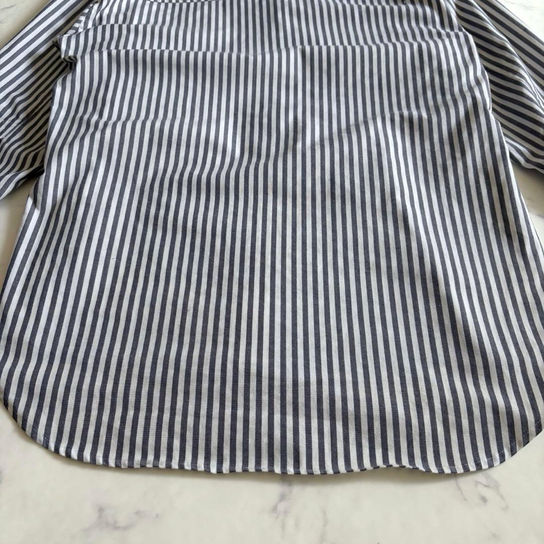 セブンテン ストライプ シャツ エンブレム刺繍