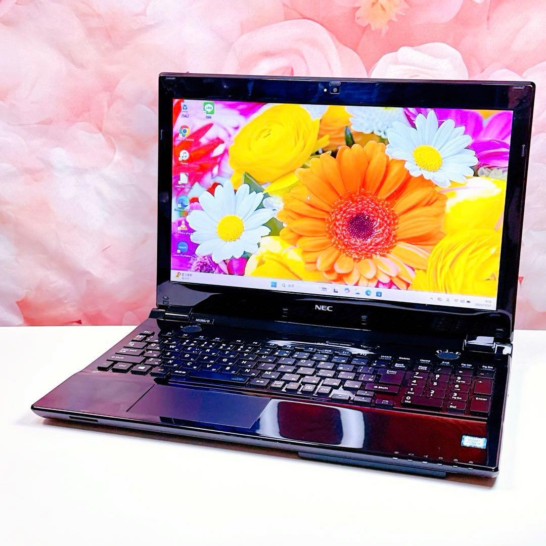 美品✨新品SSDで爆速✨ windows11 ノートパソコン✨カメラ ブルーレイ