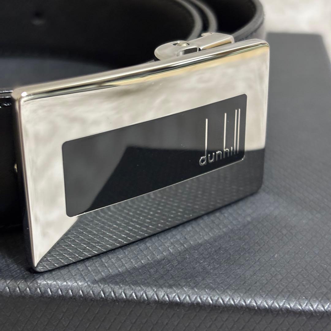 H241 未使用級✨ dunhill ダンヒル　レザー　ベルト　メンズ　ブラック