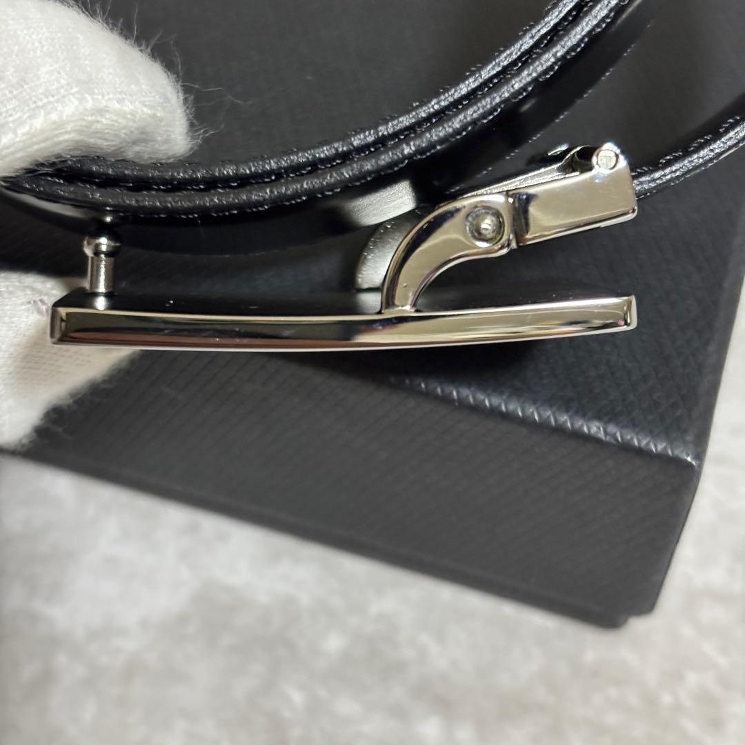 H241 未使用級✨ dunhill ダンヒル　レザー　ベルト　メンズ　ブラック